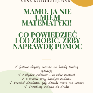 Okładka ebooka „Mamo, ja nie umiem matematyki!” – Część 1