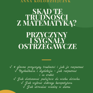 Okładka ebooka „Skąd te trudności z matematyką?” – Część 2
